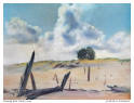 Hand colored photo of Sleeping Bear Dunes, Michigan