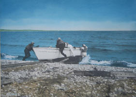 Great Lakes rescue boat at Glen Haven Michigan