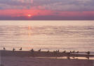 Sunset out over Lake Michigan from Sleeping Bear Dunes